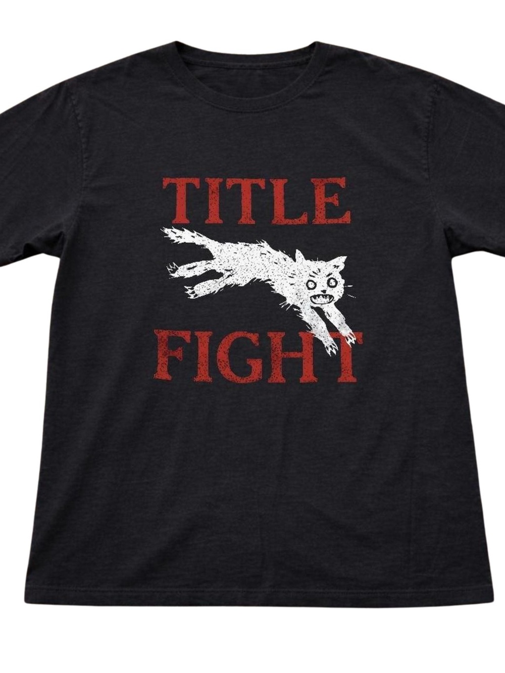 Gildan Black 'TITLE FIGHT' Cat Graphic Tee